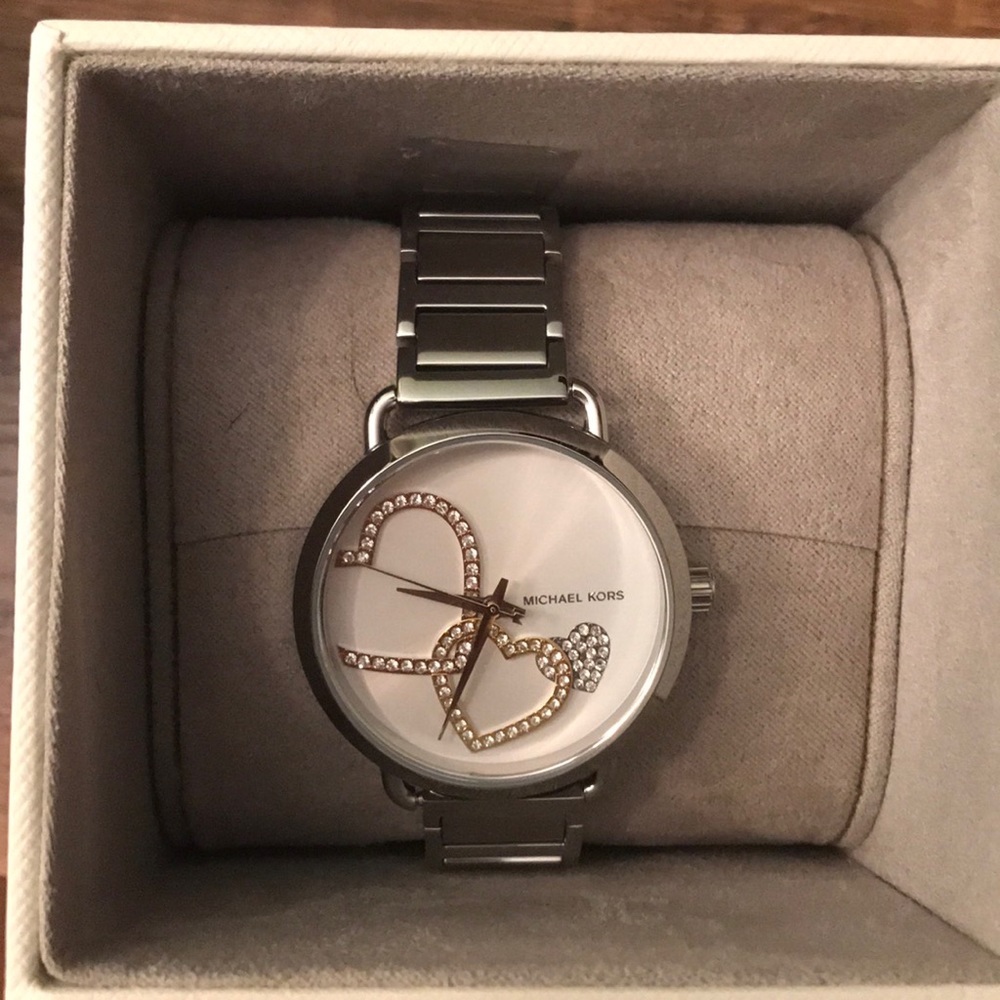 NWT Silver Michael Kors watch